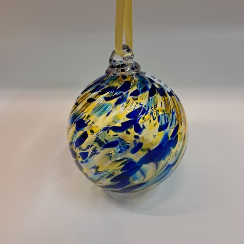 DB-849 Ornament Blue & Gold $35 at Hunter Wolff Gallery